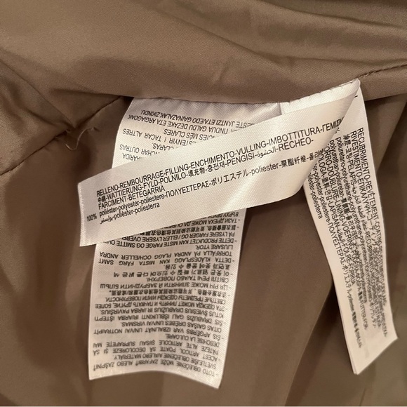 Zara Taupe Hooded Quilted Puffer Coat Size XS - Picture 12 of 16